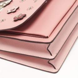 Coach Pink Leather Flower/Eyelet Klare Crossbody Bag