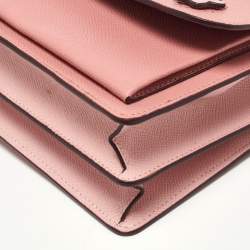 Coach Pink Leather Flower/Eyelet Klare Crossbody Bag