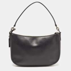 Pre Owned Coach Beige/Black Mixed Exotic Embossed Leather and Leather Chelsea Crossbody Bag