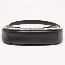 Pre Owned Coach Beige/Black Mixed Exotic Embossed Leather and Leather Chelsea Crossbody Bag