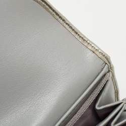Coach Grey Signature Canvas Trifold Wallet