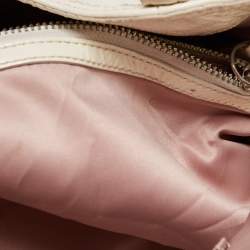 Pre Owned Coach White Patent Leather Alexandra Tote