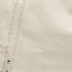 Pre Owned Coach White Patent Leather Alexandra Tote