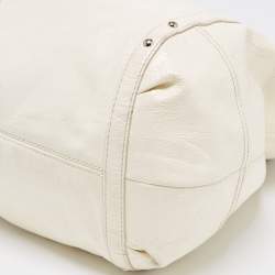 Pre Owned Coach White Patent Leather Alexandra Tote