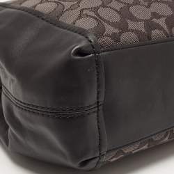 Pre Owned Coach Black Signature Canvas and Leather Small Lexy Shoulder Bag