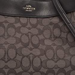 Pre Owned Coach Black Signature Canvas and Leather Small Lexy Shoulder Bag