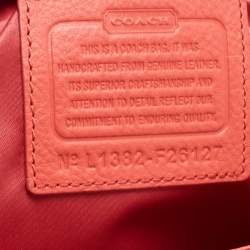 Pre Owned Coach Orange Leather Eva Flap Satchel