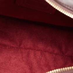 Pre Owned Coach Burgundy/Beige Signature Coated and Leather Zoe Carryall Tote