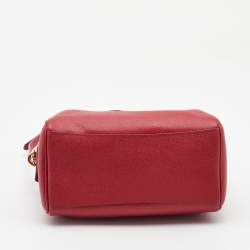 Pre Owned Coach Red Leather Mini Bennett Satchel