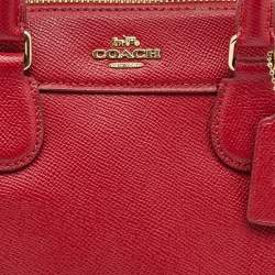 Pre Owned Coach Red Leather Mini Bennett Satchel