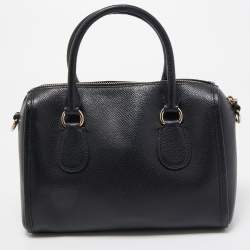 Pre Owned Coach Black Leather Mini Bennett Satchel