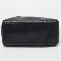 Pre Owned Coach Black Leather Mini Bennett Satchel