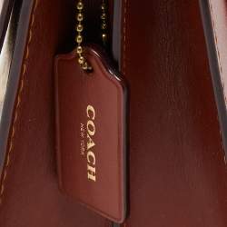 Pre Owned Coach Brown/Beige Signature Coated Canvas and Leather Parker Shoulder Bag