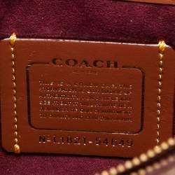 Pre Owned Coach Brown/Beige Signature Coated Canvas and Leather Parker Shoulder Bag