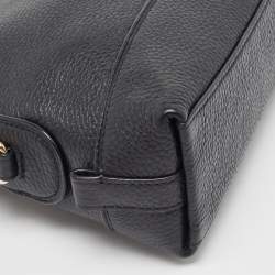 Pre Owned Coach Black Leather Dome Crossbody Bag