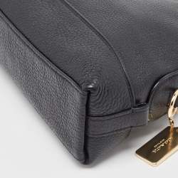 Pre Owned Coach Black Leather Dome Crossbody Bag