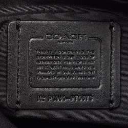 Pre Owned Coach Black Leather Dome Crossbody Bag