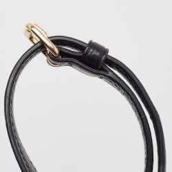 Pre Owned Coach Black Leather Dome Crossbody Bag
