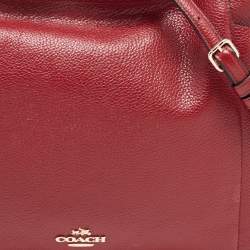 Pre Owned Coach Red Leather Marlon Hobo