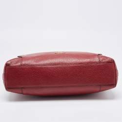 Pre Owned Coach Red Leather Marlon Hobo