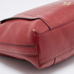 Pre Owned Coach Red Leather Marlon Hobo