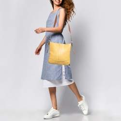 Coach Yellow/Brown Leather Crossbody Bag