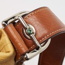 Coach Yellow/Brown Leather Crossbody Bag