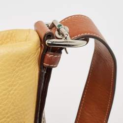 Coach Yellow/Brown Leather Crossbody Bag