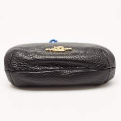 Coach Black Leather Nora Kisslock Coin Purse 