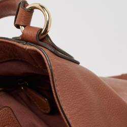 Pre Owned Coach Brown Leather Edie Shoulder Bag