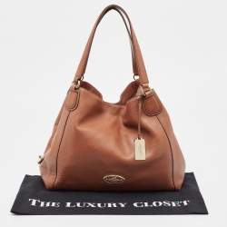 Pre Owned Coach Brown Leather Edie Shoulder Bag