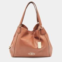 Pre Owned Coach Brown Leather Edie Shoulder Bag