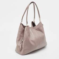 Pre Owned Coach Grey Leather Edie Shoulder Bag