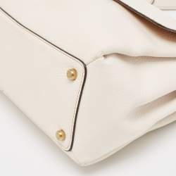 Pre Owned Coach White Leather Tabby Shoulder Bag