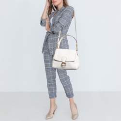 Pre Owned Coach White Leather Tabby Shoulder Bag