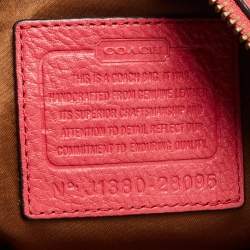 Pre Owned Coach Red Pebbled Leather Prairie Satchel