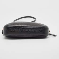 Pre Owned Coach Black Leather Isla Double Zip Camera Crossbody Bag