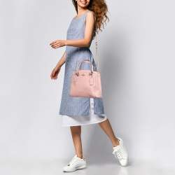 Pre Owned Coach Pink Leather Minetta Satchel