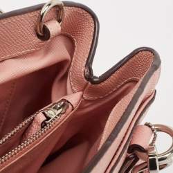 Pre Owned Coach Pink Leather Minetta Satchel