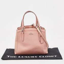 Pre Owned Coach Pink Leather Minetta Satchel