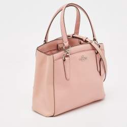 Pre Owned Coach Pink Leather Minetta Satchel