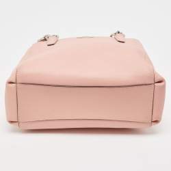 Pre Owned Coach Pink Leather Minetta Satchel