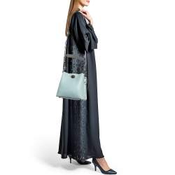 Coach Pale Blue Leather Willow Bucket Bag