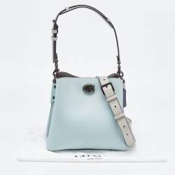 Coach Pale Blue Leather Willow Bucket Bag