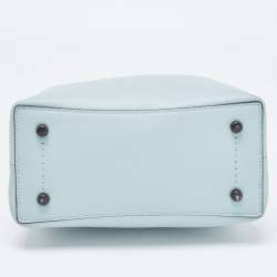 Coach Pale Blue Leather Willow Bucket Bag