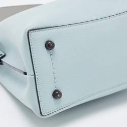 Coach Pale Blue Leather Willow Bucket Bag