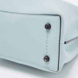 Coach Pale Blue Leather Willow Bucket Bag