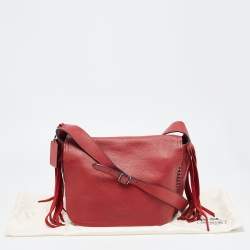 Coach Red Leather Dakotah Messenger Bag