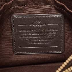 Coach Black/Brown Python Embossed and Leather Margo Carryall Satchel