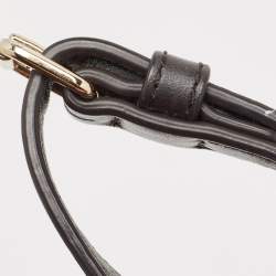 Coach Black/Brown Python Embossed and Leather Margo Carryall Satchel